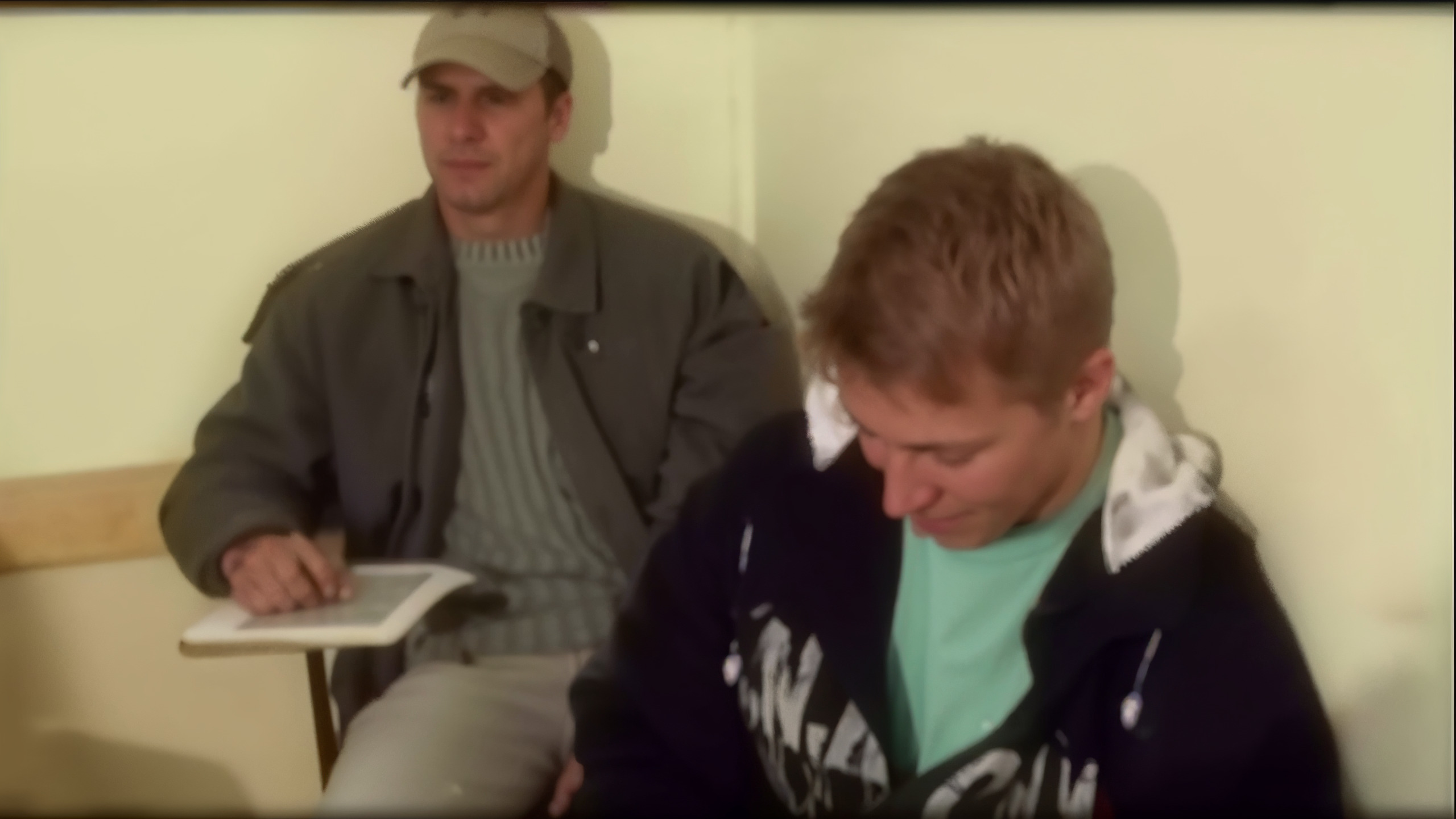 Marcos Trombetta jovem, estudando na faculdade